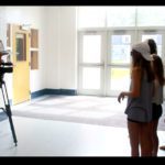 students filming scene for their movie