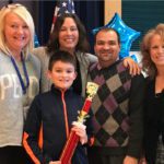 CES Spelling Bee Champion Billy McMullen is joined by (left to right) Mrs. Lisa Schlenker, Catskill Elementary School Assistant Principal, and Catskill Elementary School teachers and Spelling Bee Committee members Mrs. Alexandra Standish, Mr. Matthew Luvera, Mrs. Heather Schindler.