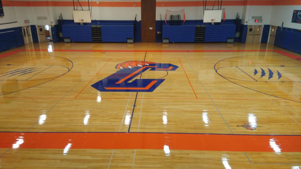 HS gym floor