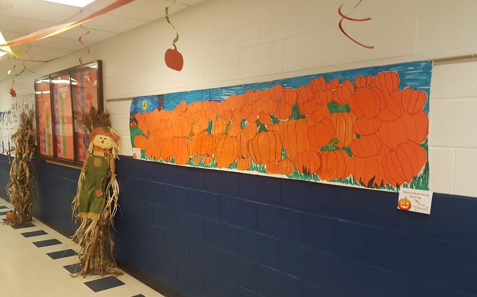 mural with pumkins