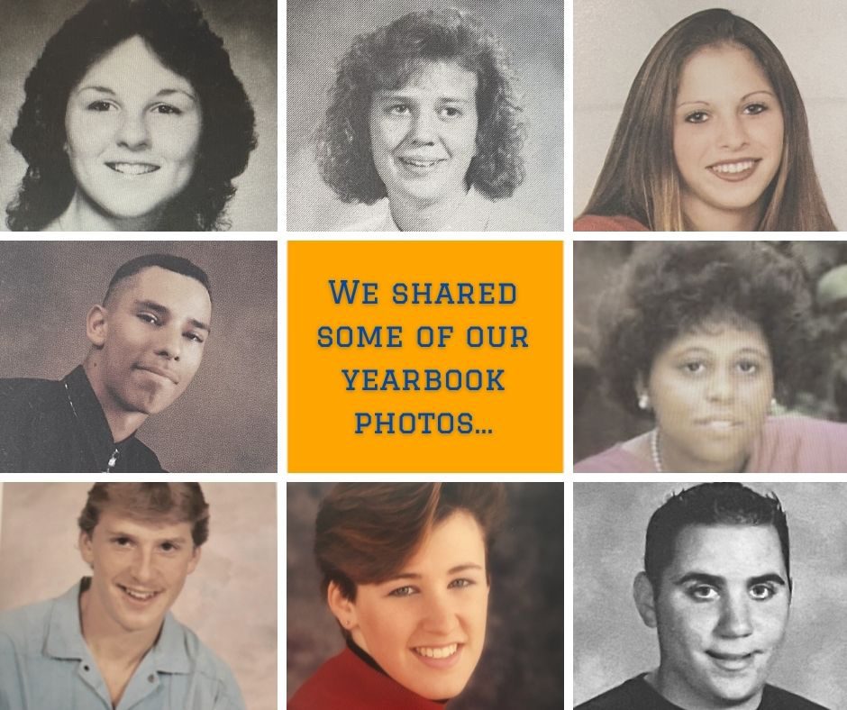 Staff yearbook photo collage