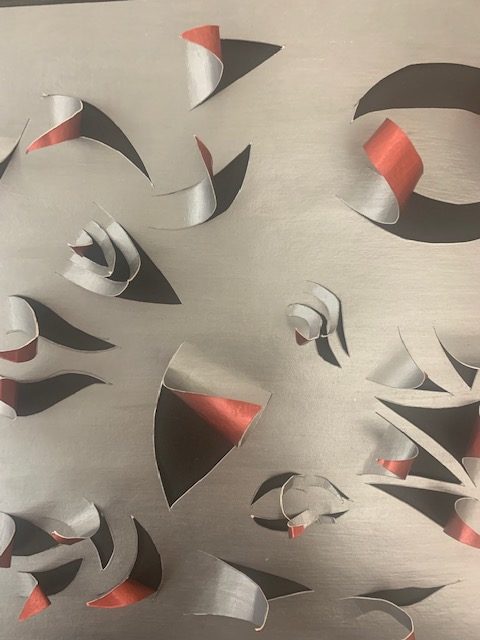 artwork showing peeling metal