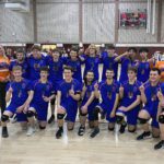 Boys varsity volleyball team at championship match