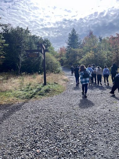 Students on trail