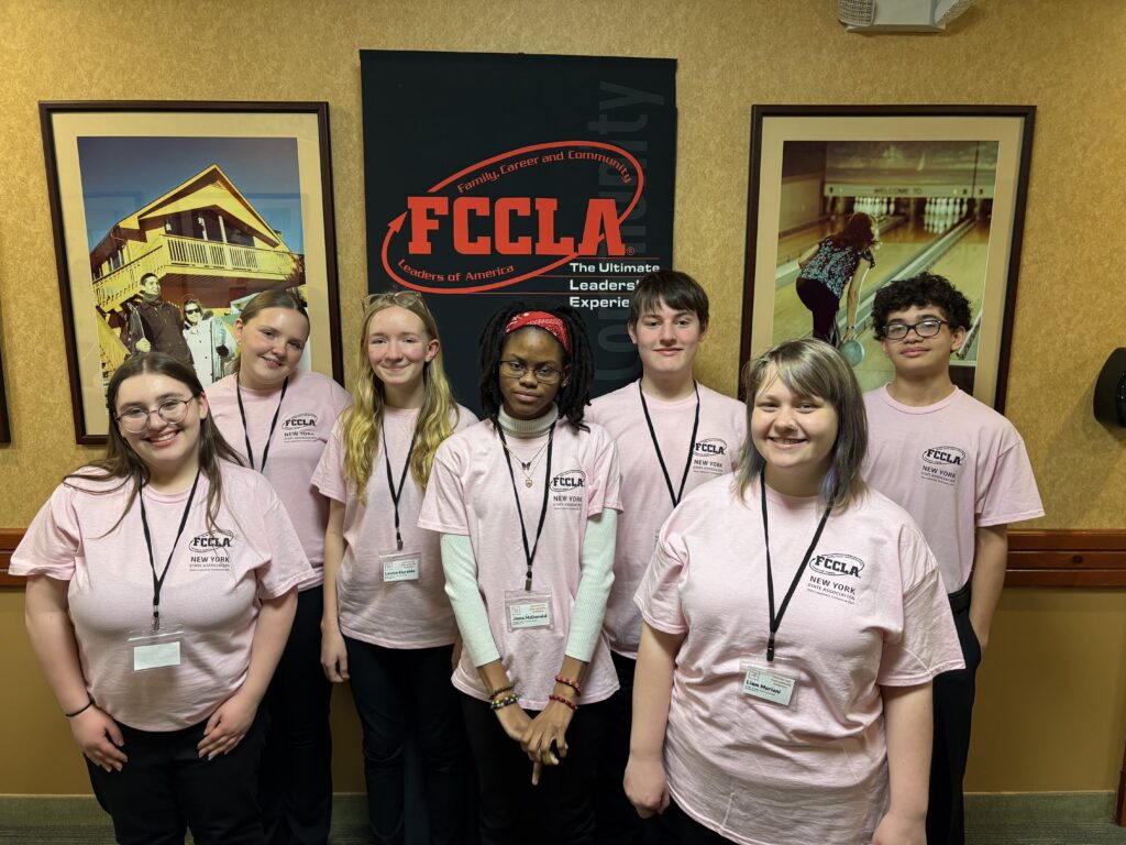 Catskill FCCLA students wearing pink shirts