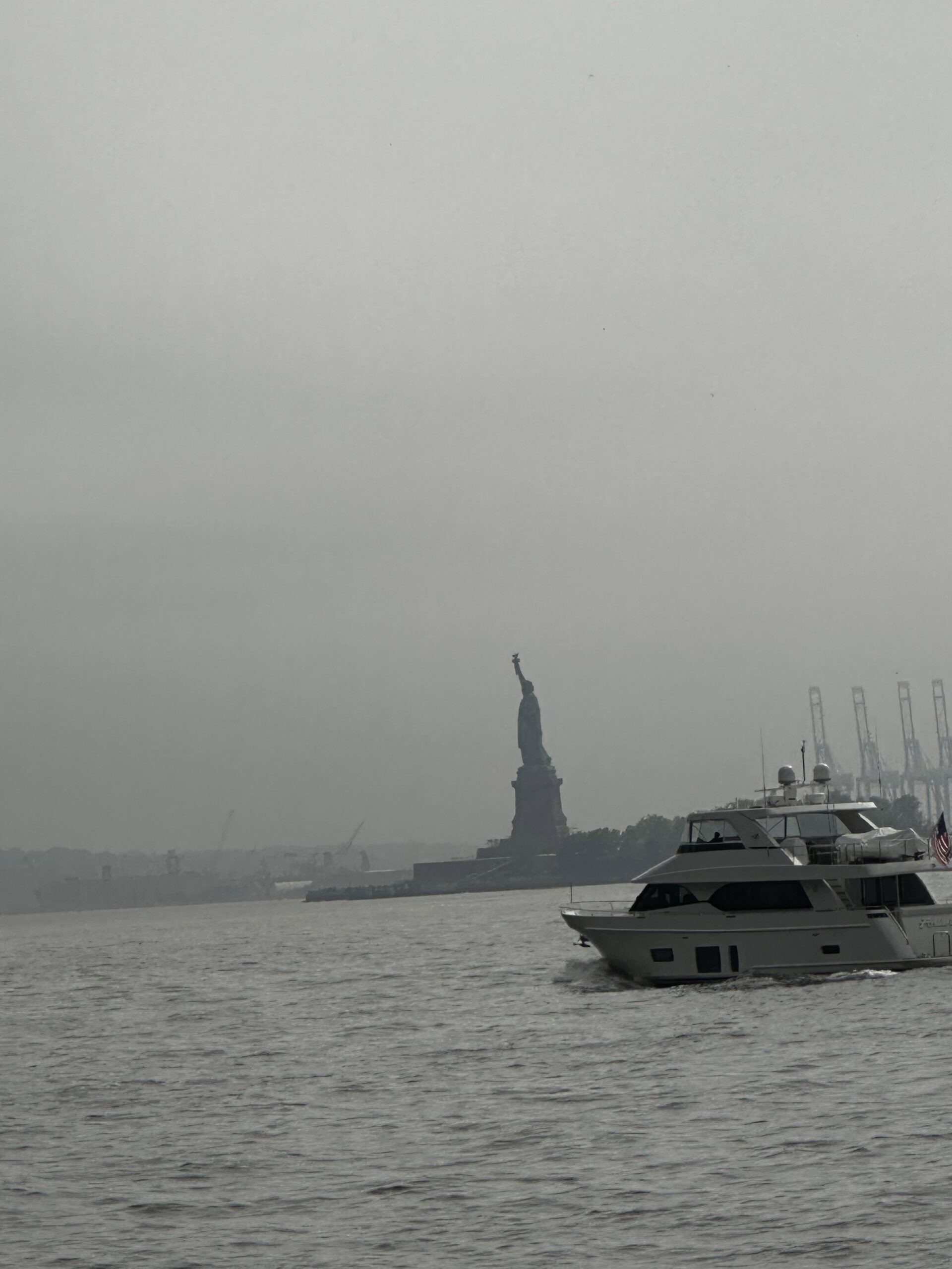 View of Statue of Liberty from Battery Park City