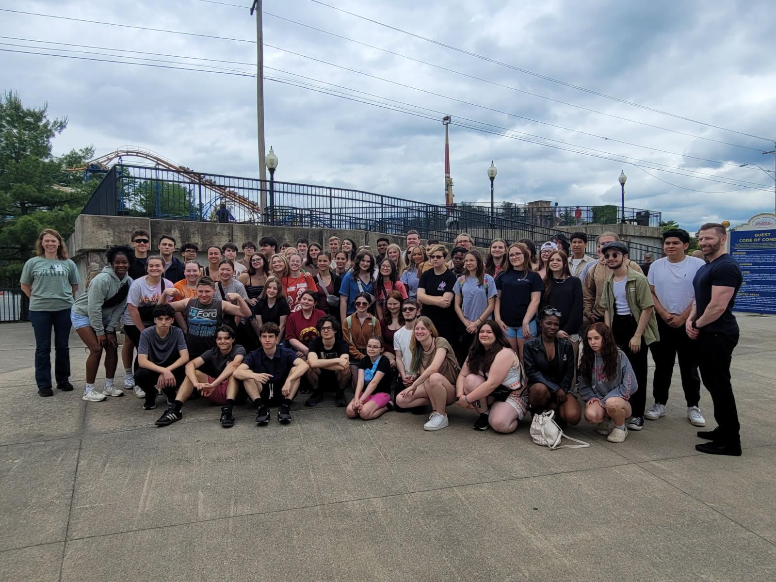 music students at Six Flags NY