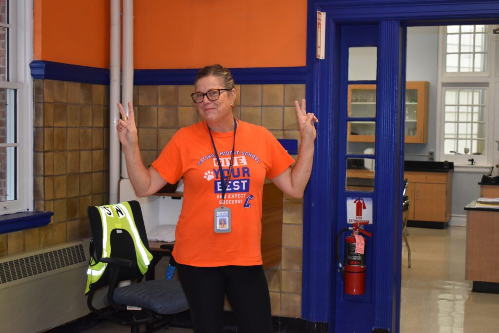 woman wearing Catskill shirt
