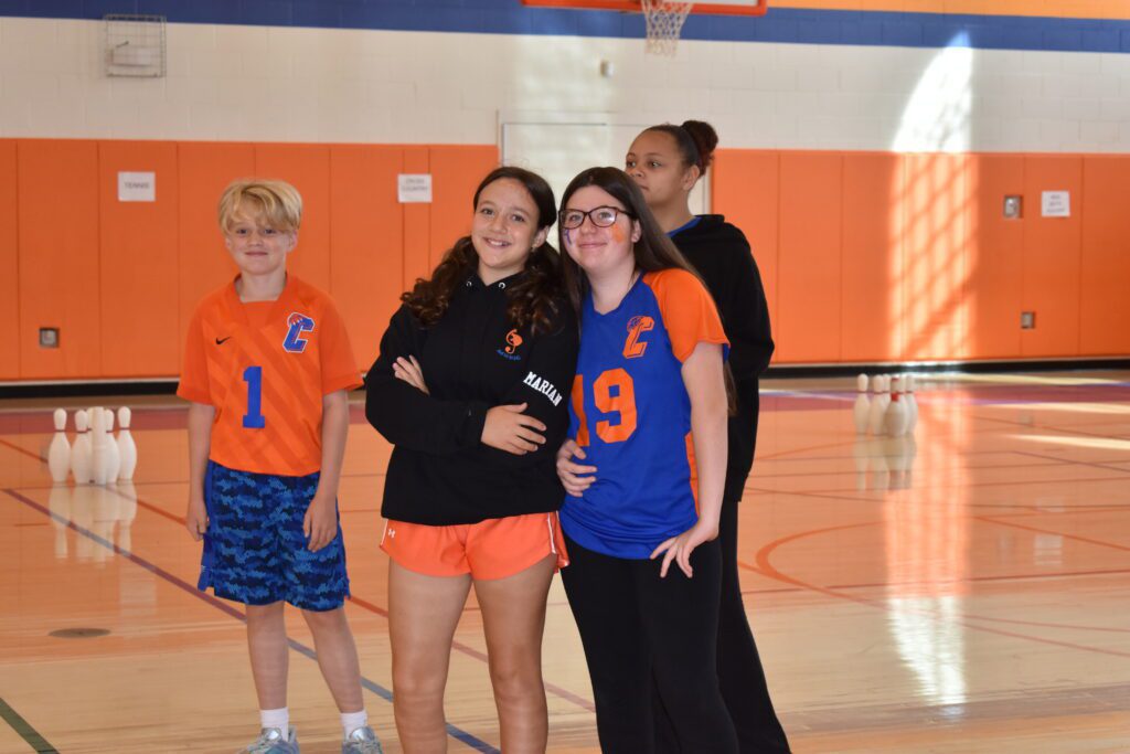 students wearing Catskill shirts