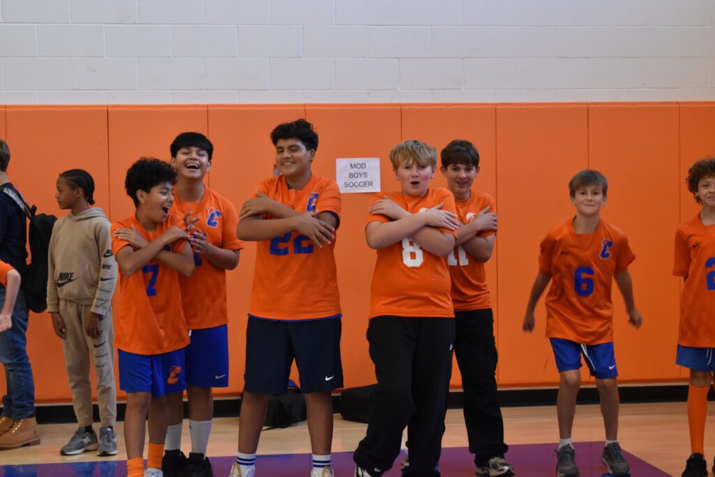 students wearing Catskill shirts