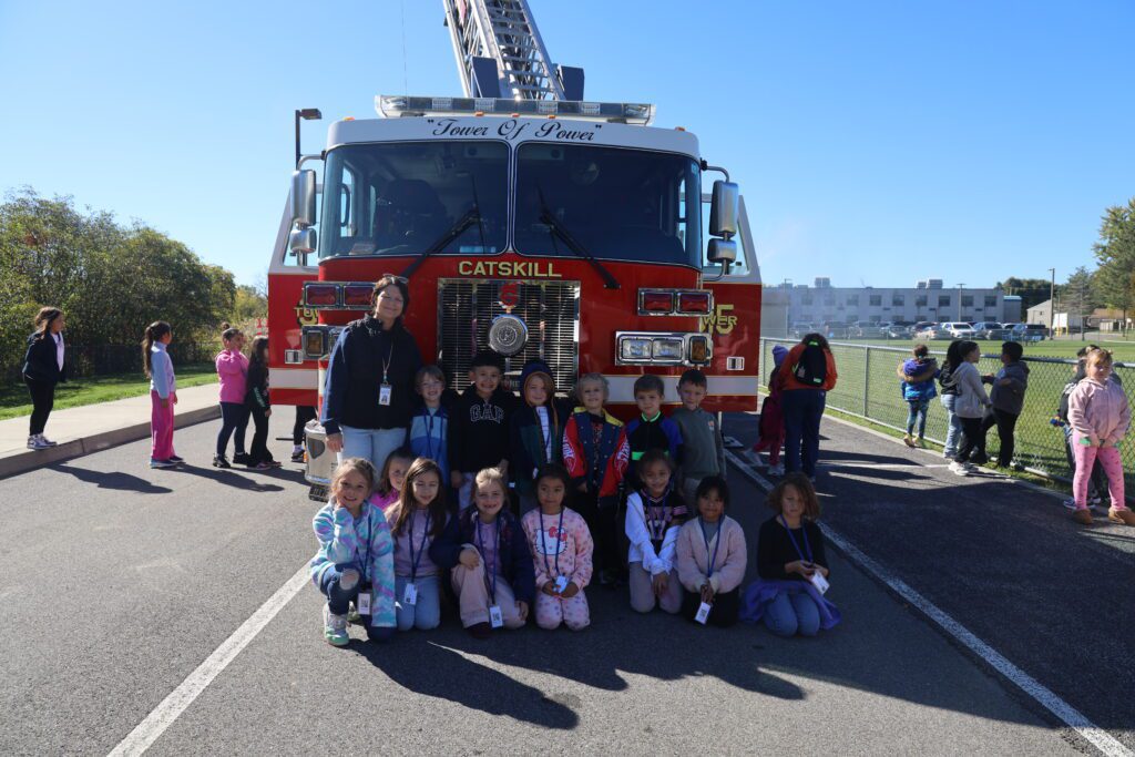 students post by firetruck