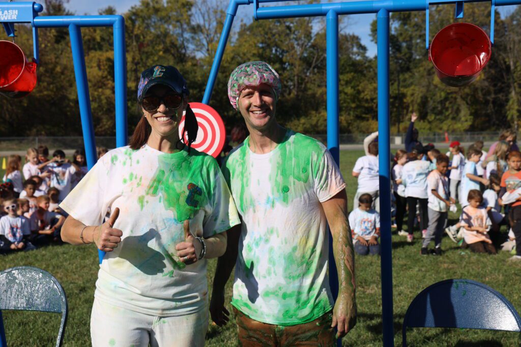 man and woman with slime on them