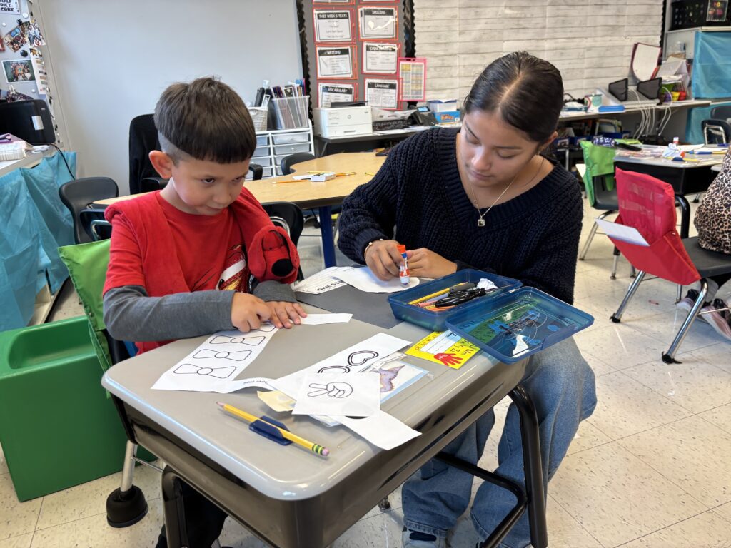 students making crafts