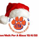 Catskill Teachers Association logo wearing Santa hat