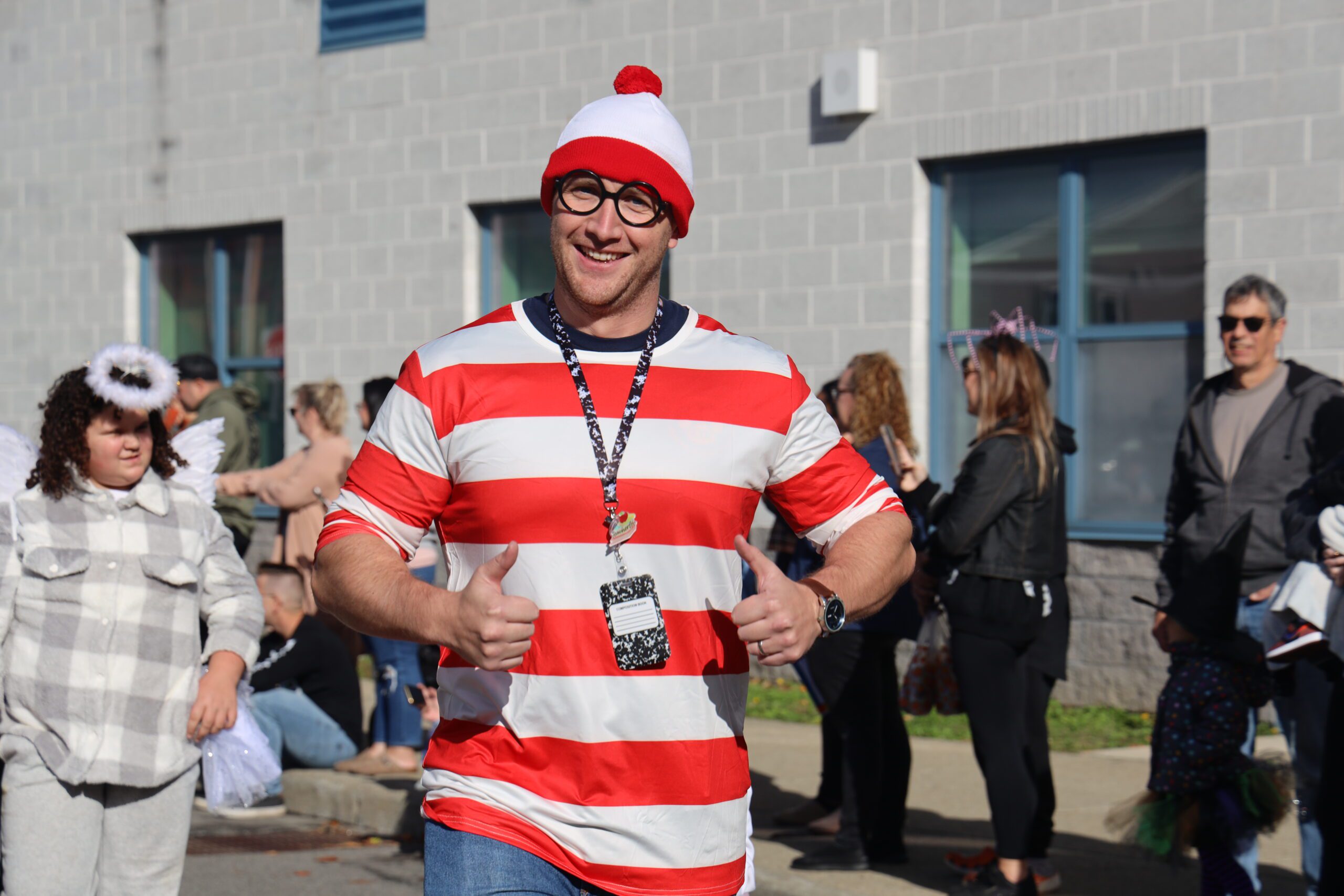 man dressed as Waldo