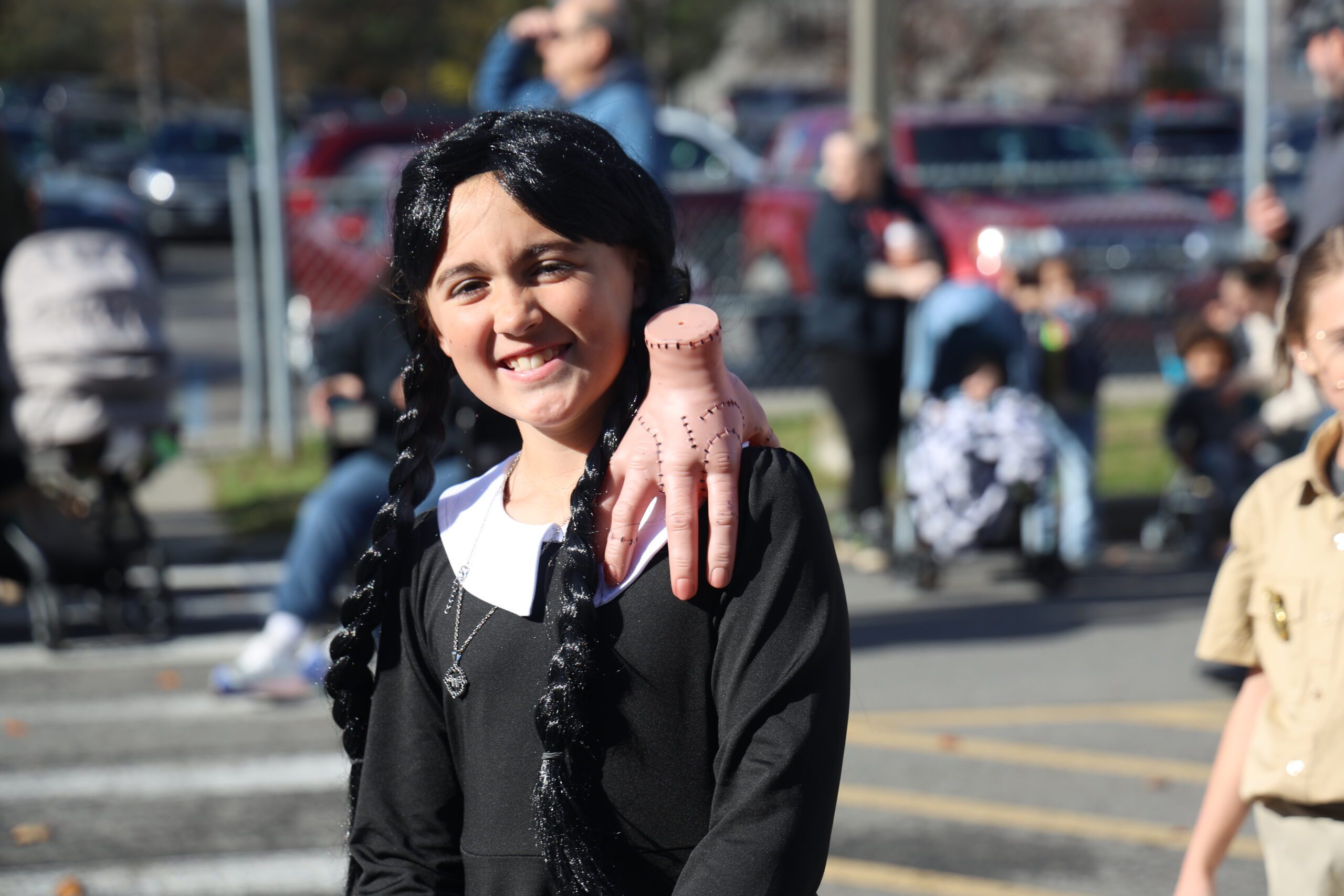 girl Dressed as Wednesday Adams