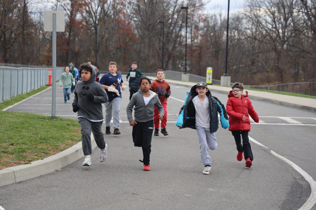 students running