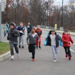 students running