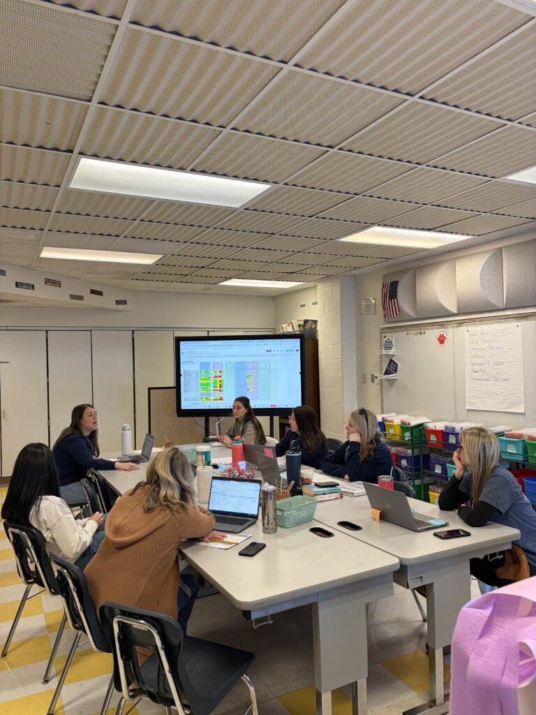 students sitting at table