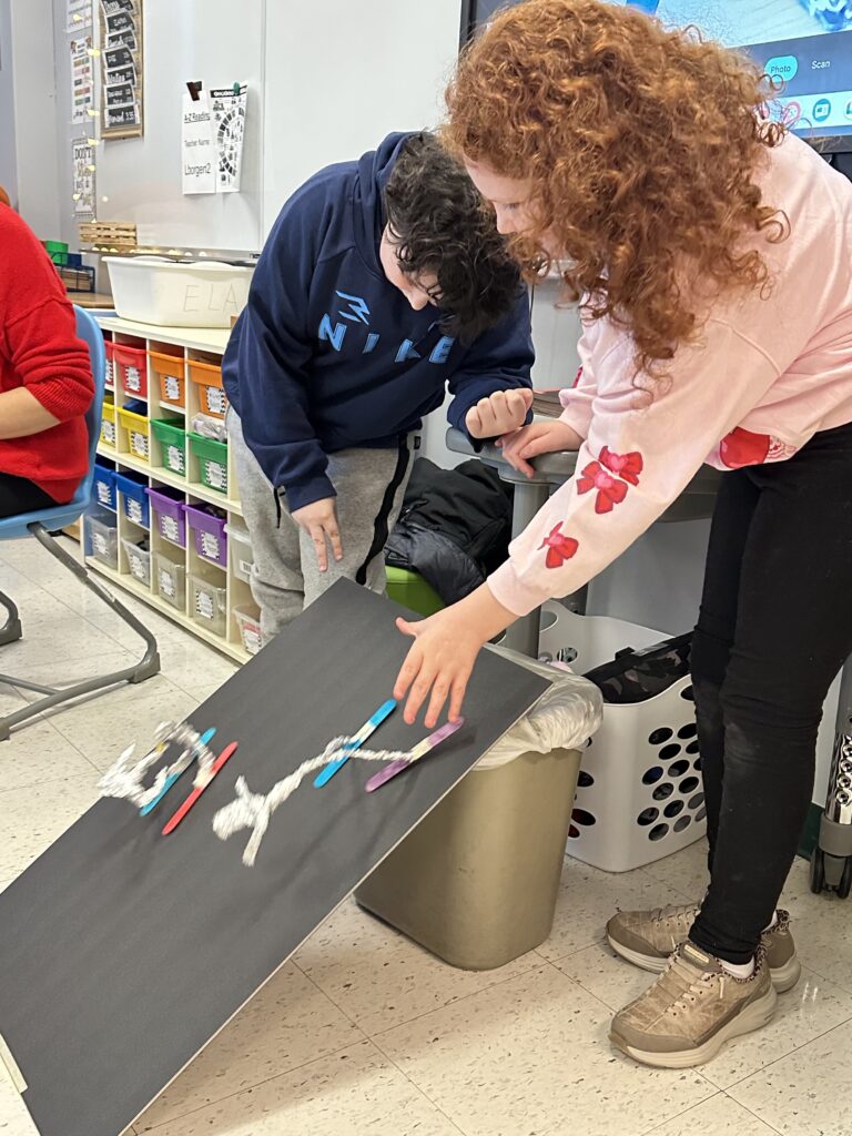 students racing skier models