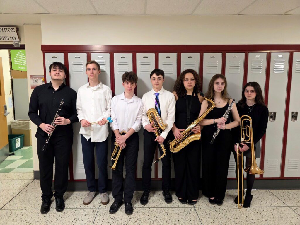 student musicians pose for group photo
