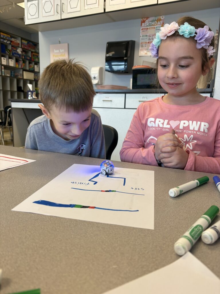 students using ozobots
