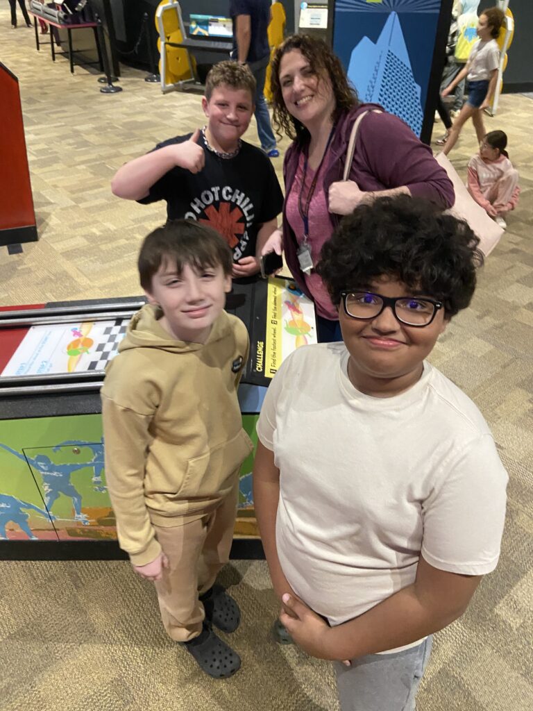 boys at misci museum exhibit