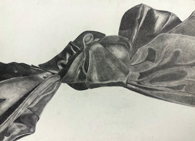 pencil drawing of fabric