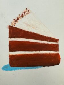drawing of cake slice