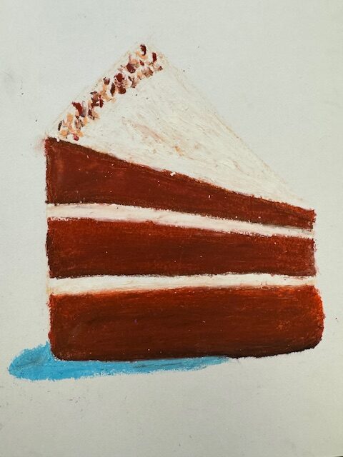 drawing of cake slice