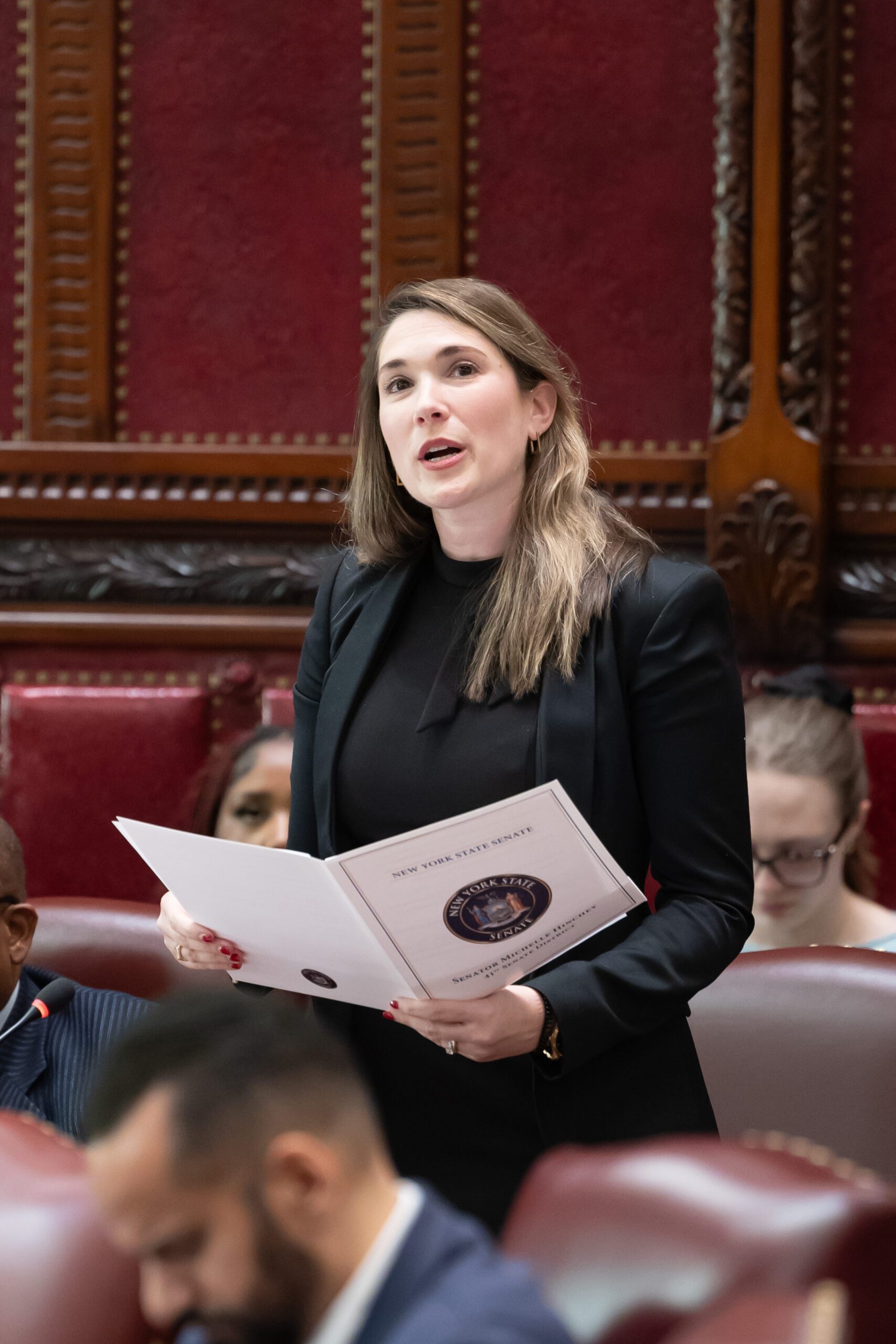 Senator Hinchey speaking on the NYS senate floor